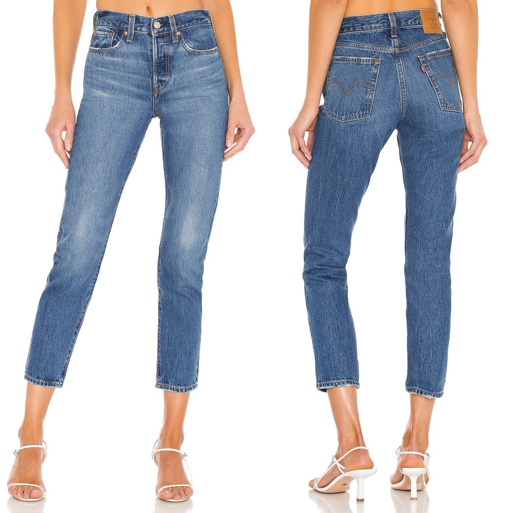 Levis Wedgie Jeans Womens Size 26 Ankle Fit 100% Cotton‎ Button Fly Blue Denim